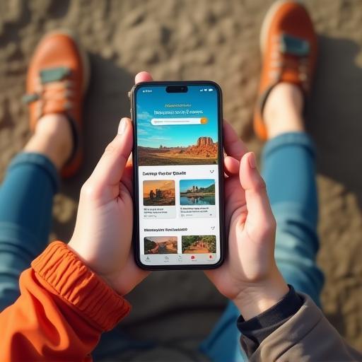 Nomad Trails travel guide open on smartphone