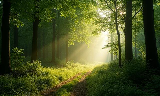 Dense UK woodland representing Albion's carbon offset projects